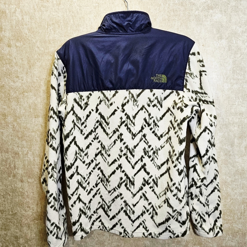 The North Face Tundra Fleece Pullover Navy/Forest Green - Picture 4 of 6